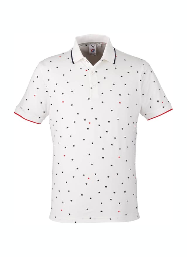 Puma Men's Volition Skylight Patriotic Polo - White 3XL