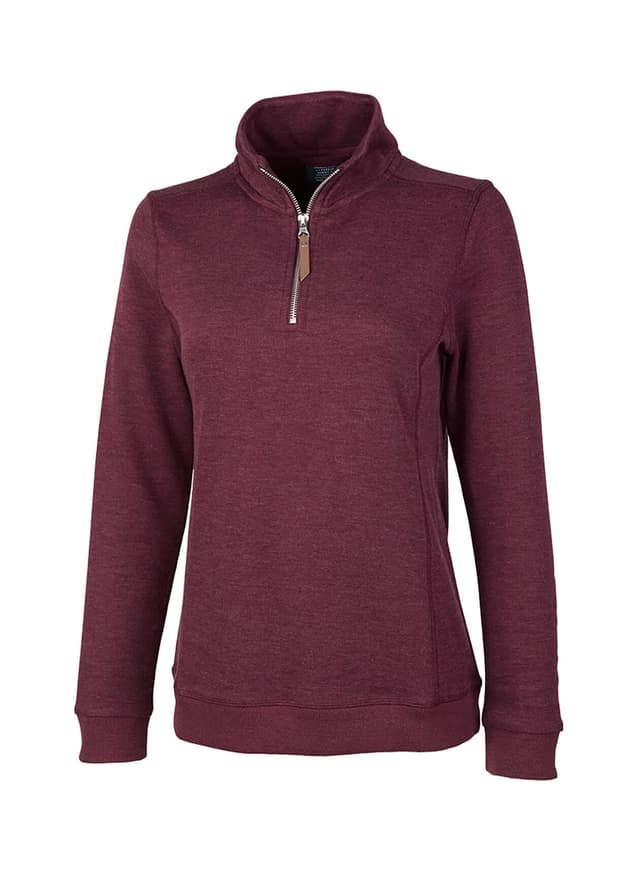Charles River Women's Hudson Quarter-Zip - Red 3XL
