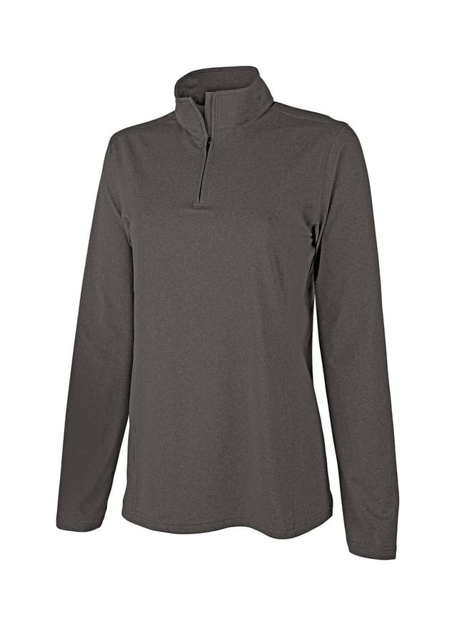Charles River Women's Eco-Logic Quarter Zip Pullover - Dark Grey 3XL