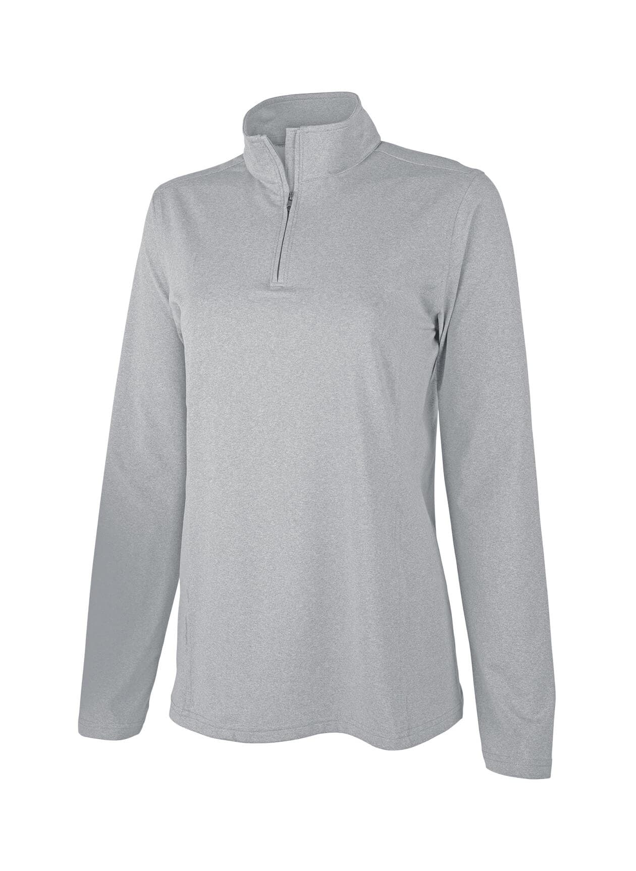 Charles River Women's Eco-Logic Quarter Zip Pullover - Light Grey 3XL
