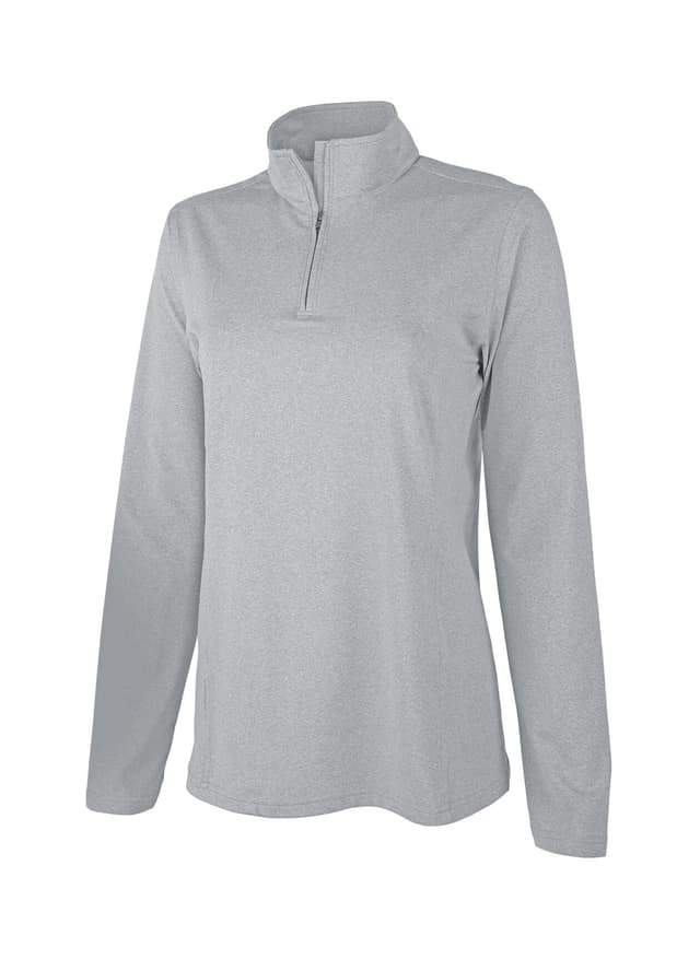 Charles River Women's Eco-Logic Quarter Zip Pullover - Light Grey 3XL