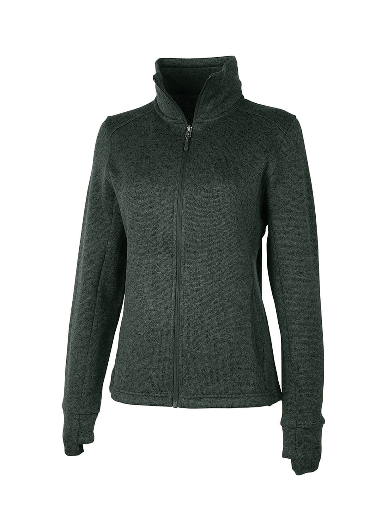 Charles River Women's Heathered Fleece Jacket - Green 3XL