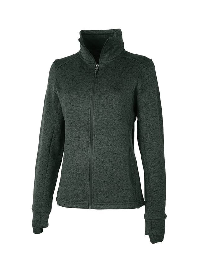 Charles River Women's Heathered Fleece Jacket - Green 3XL