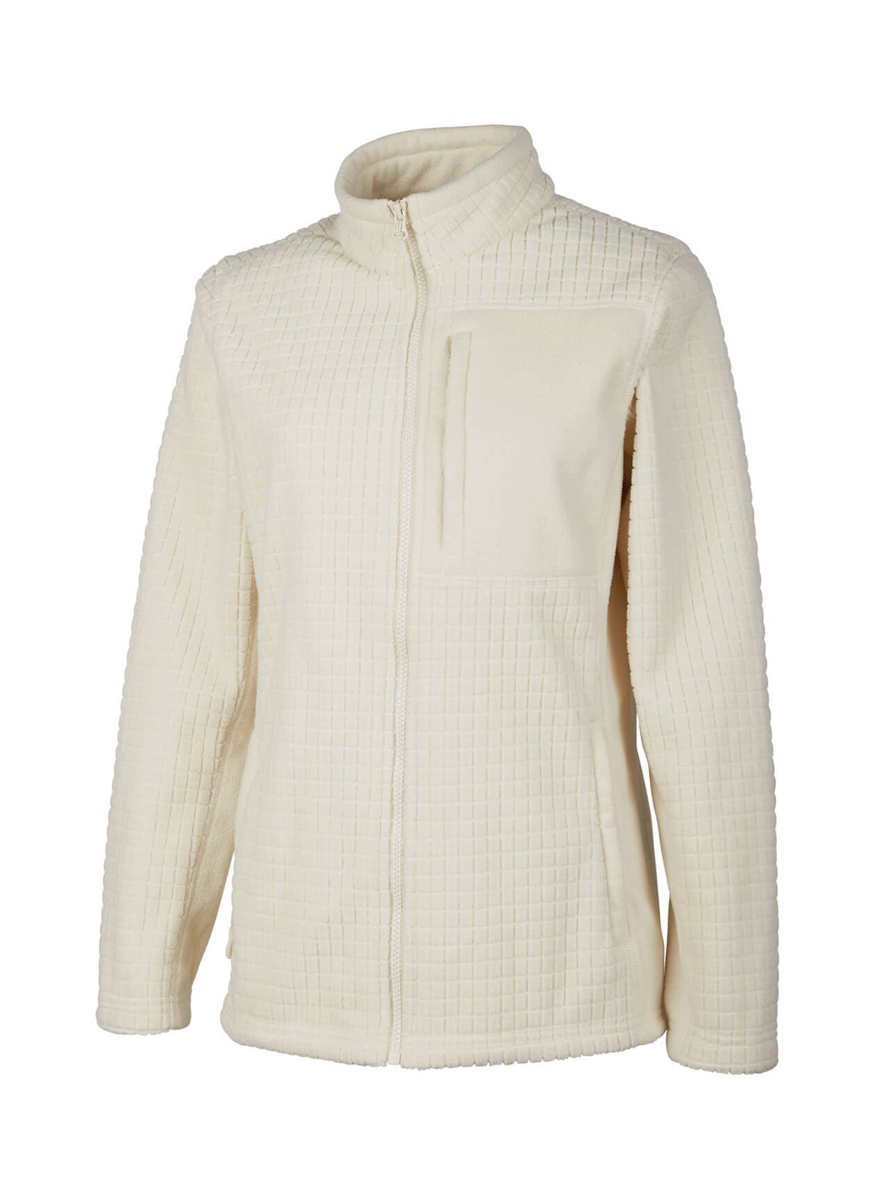 Charles River Women's Terrain Textured Fleece Jacket - White 3XL