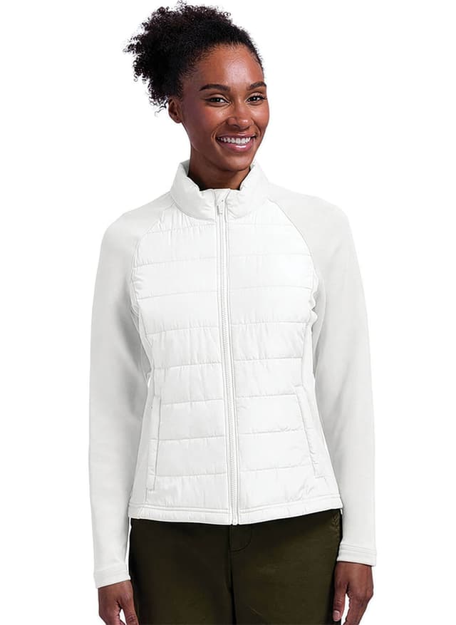 Charles River Women's Lotus Hybrid Puffer Jacket - White 3XL