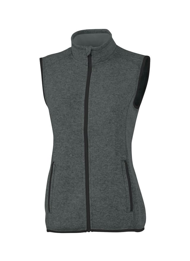 Charles River Women's Pacific Heathered Vest - Dark Grey 3XL