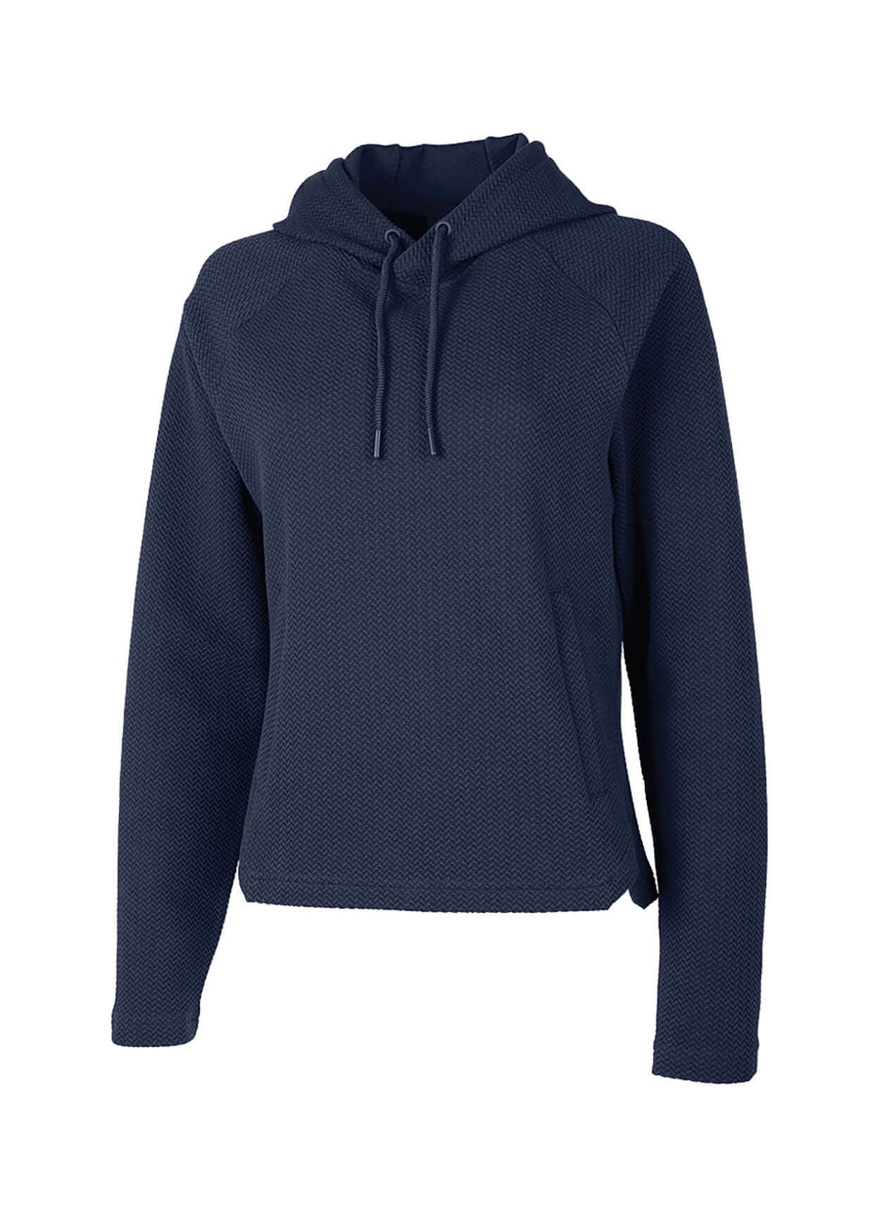 Charles River Women's TexturKnit Hoodie - Navy 3XL