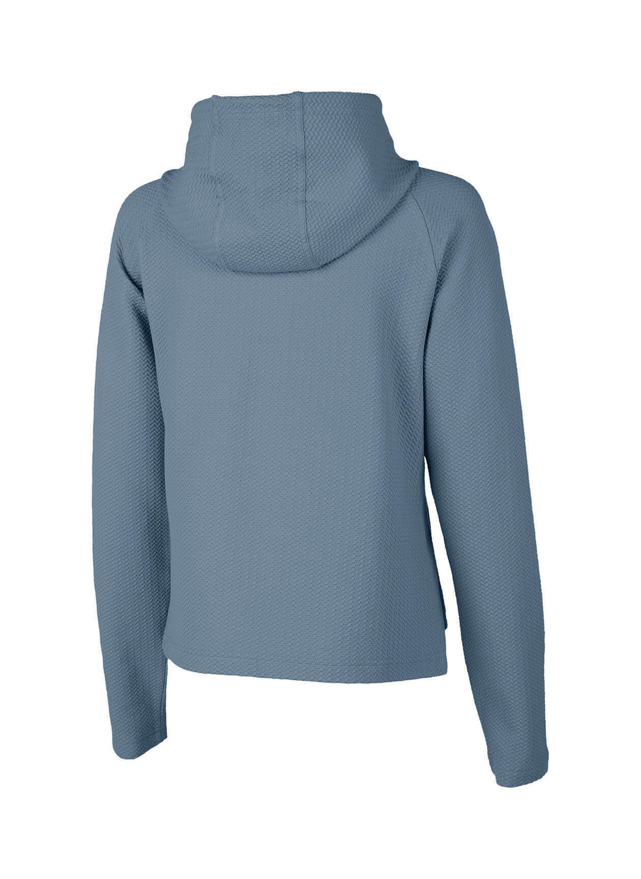 Charles River Women's TexturKnit Hoodie - Mineral Blue 3XL