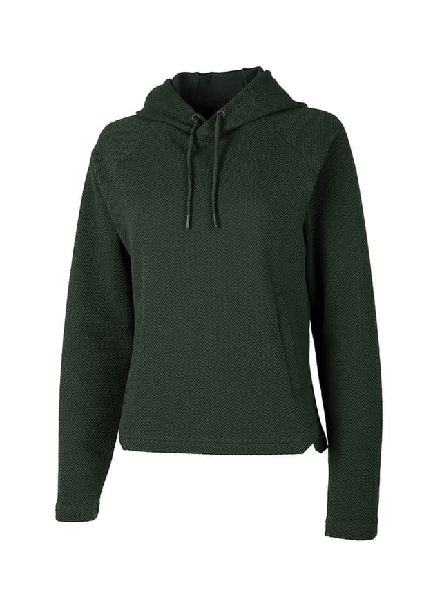 Charles River Women's TexturKnit Hoodie - Green 3XL