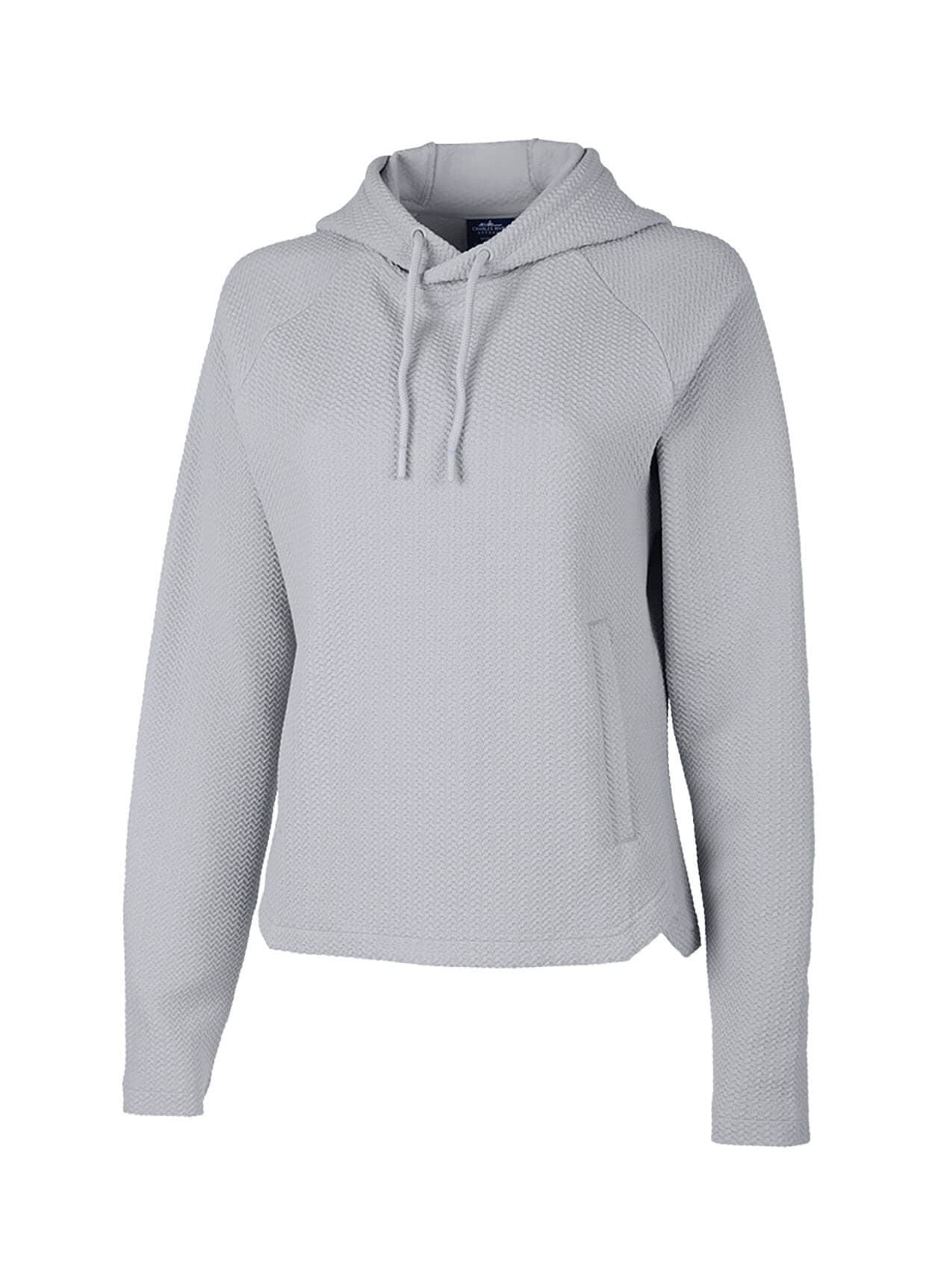 Charles River Women's TexturKnit Hoodie - Light Grey 3XL