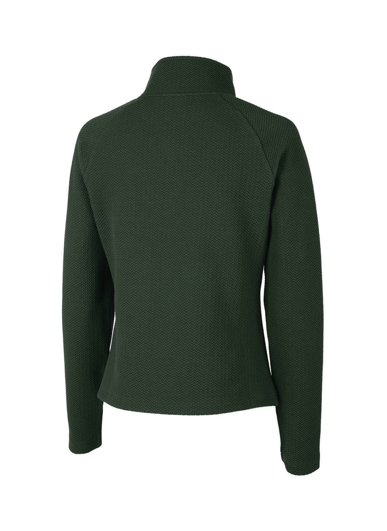 Charles River Women's TexturKnit Quarter-Zip - Green 3XL