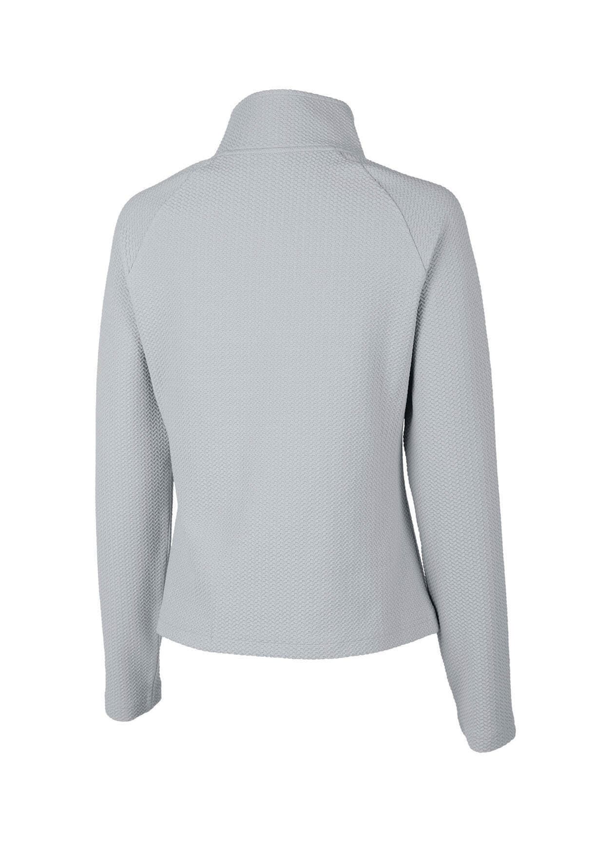 Charles River Women's TexturKnit Quarter-Zip - Light Grey 3XL