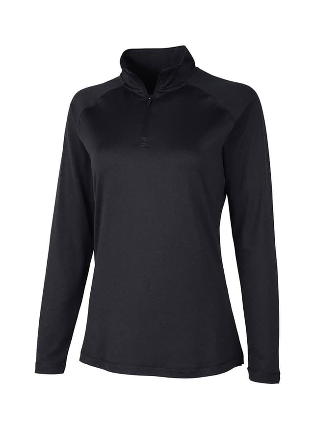 Charles River Women's Cayak Lightweight Stretch Quarter-Zip - Black 3XL