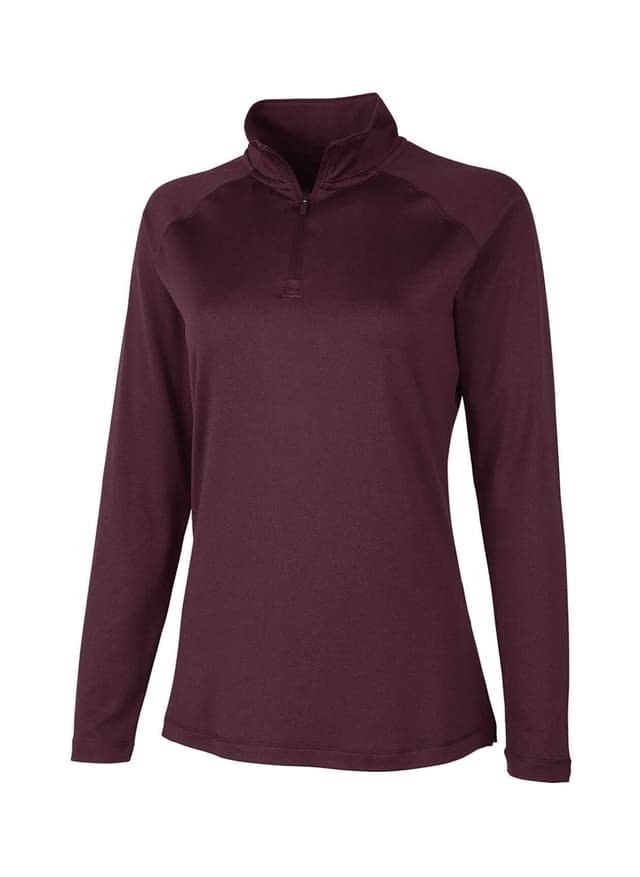 Charles River Women's Cayak Lightweight Stretch Quarter-Zip - Red 3XL