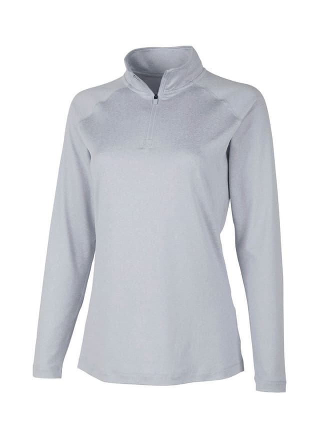 Charles River Women's Cayak Lightweight Stretch Quarter-Zip - Light Grey 3XL