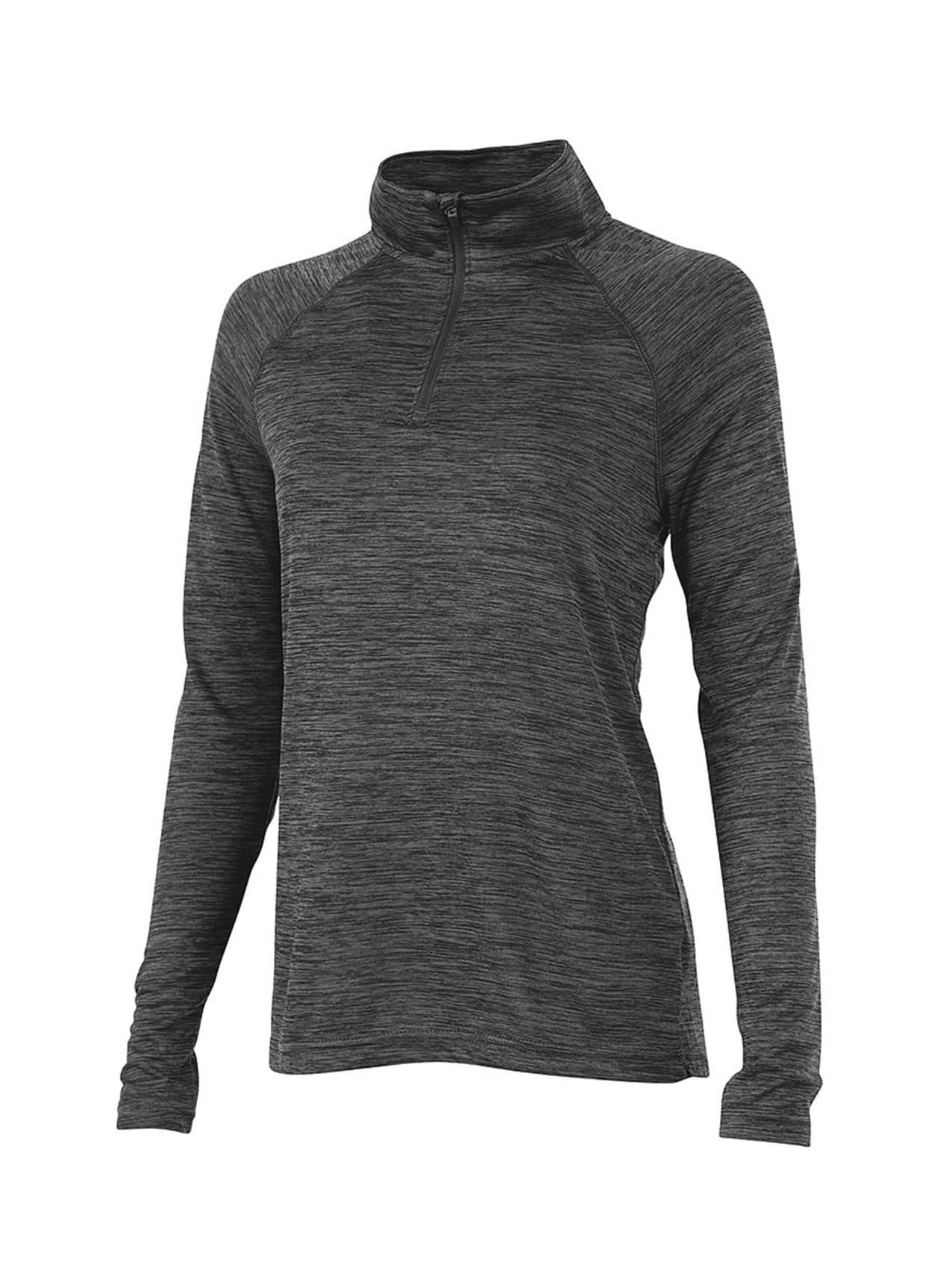 Charles River Women's Space Dyed Quarter-Zip - Black 3XL