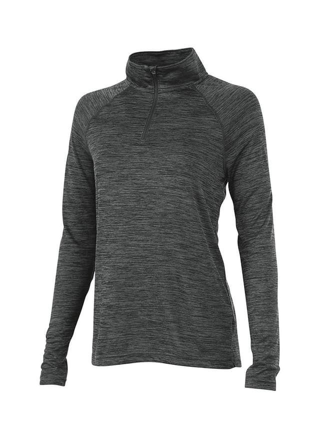Charles River Women's Space Dyed Quarter-Zip - Black 3XL