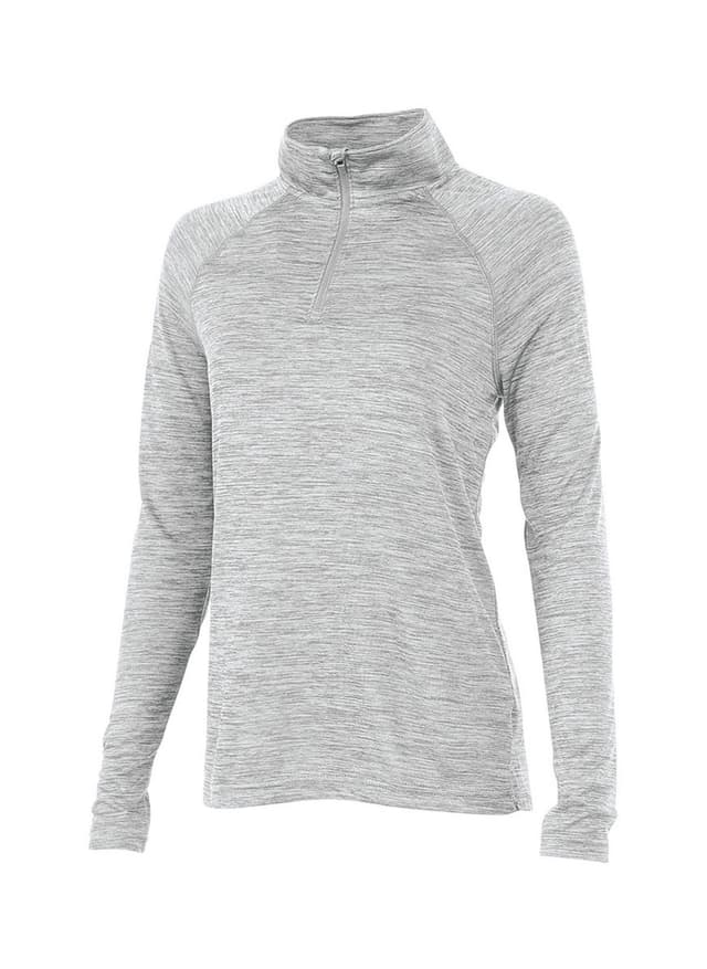 Charles River Women's Space Dyed Quarter-Zip - Light Grey 3XL