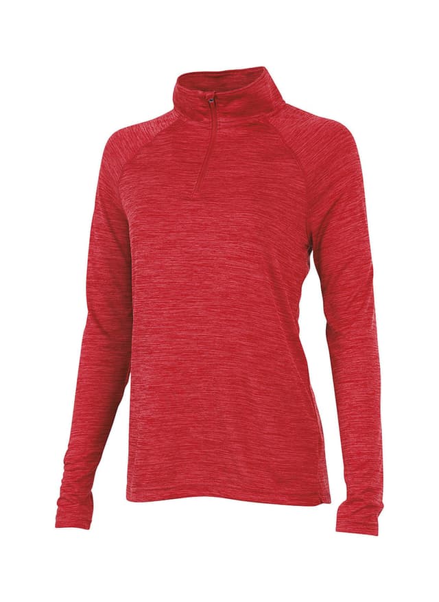 Charles River Women's Space Dyed Quarter-Zip - Red (RED) 3XL