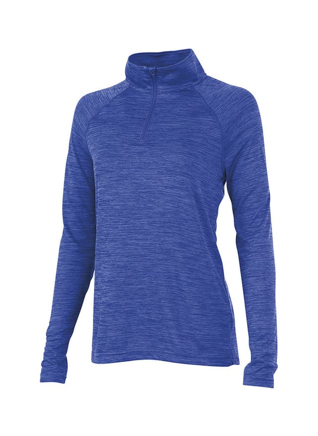 Charles River Women's Space Dyed Quarter-Zip - Blue 3XL