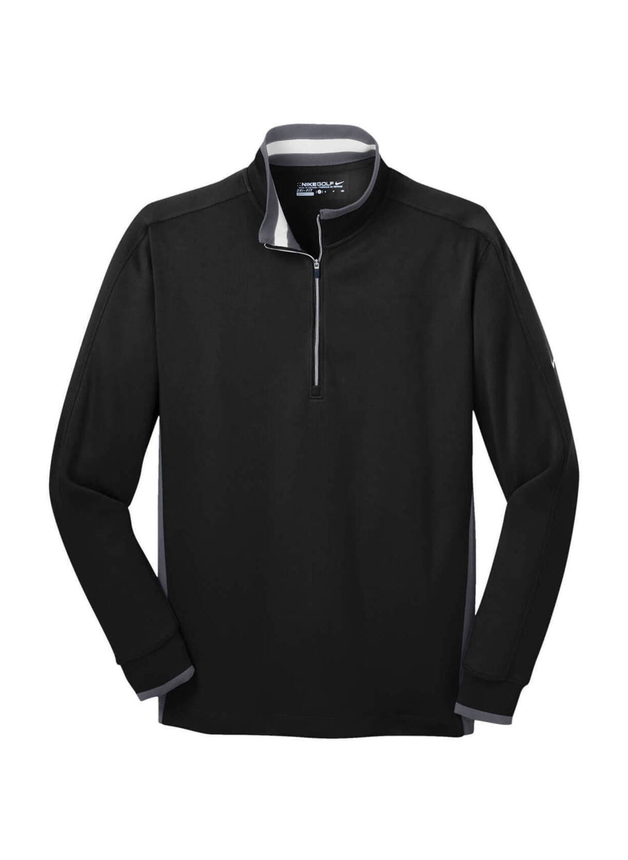 Nike Men's Dri-FIT Striped Collar Half-Zip - Black / Dark Grey (BLK) 3XL