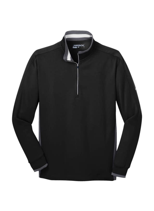 Nike Men's Dri-FIT Striped Collar Half-Zip - Black / Dark Grey (BLK) 3XL
