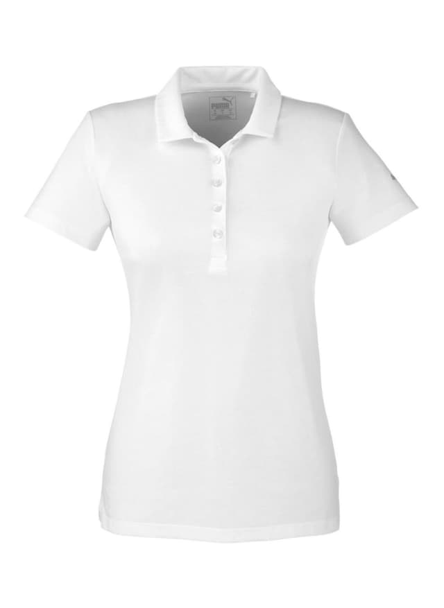 Puma Women's Fusion Polo - White,Light Grey 3XL