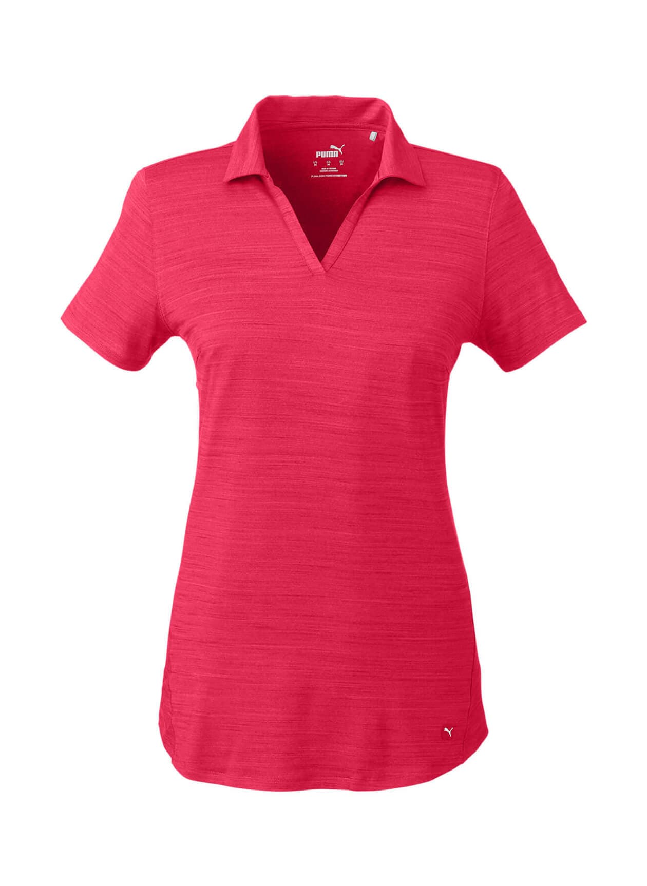 PUMA Women's Cloudspun Free V-Neck Polo - Red LG
