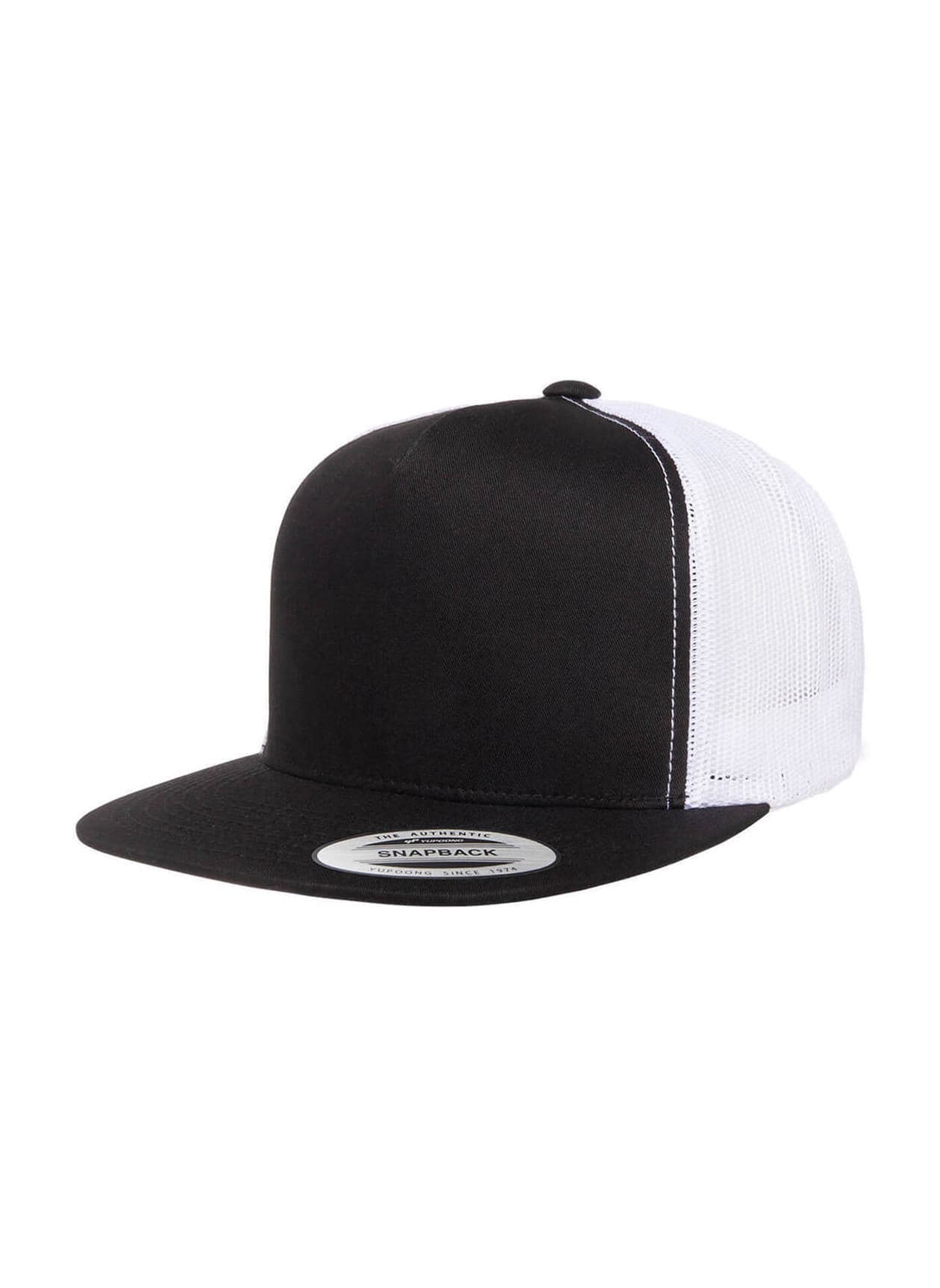 Yupoong 5-Panel Classic Trucker Hat - Black,White MISC