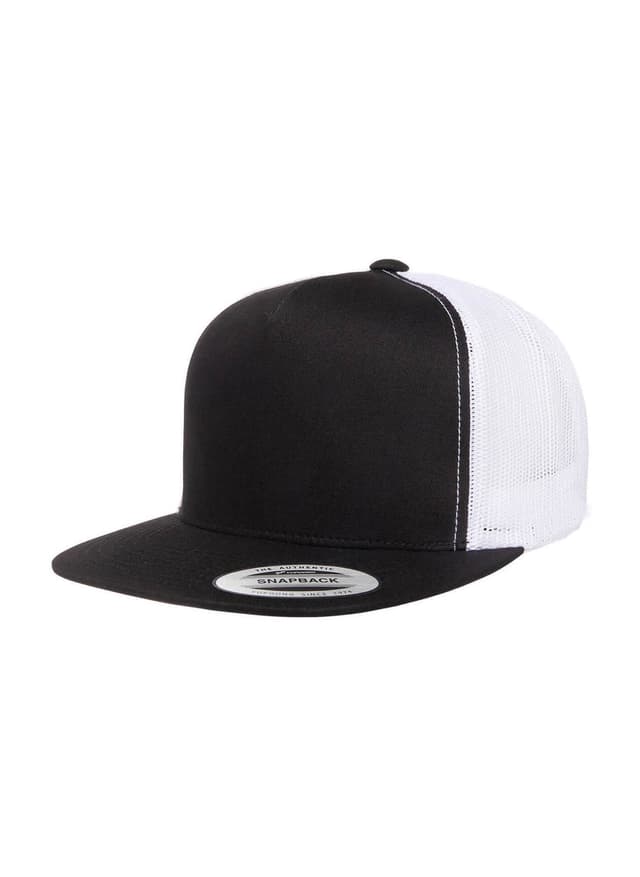 Yupoong 5-Panel Classic Trucker Hat - Black,White MISC