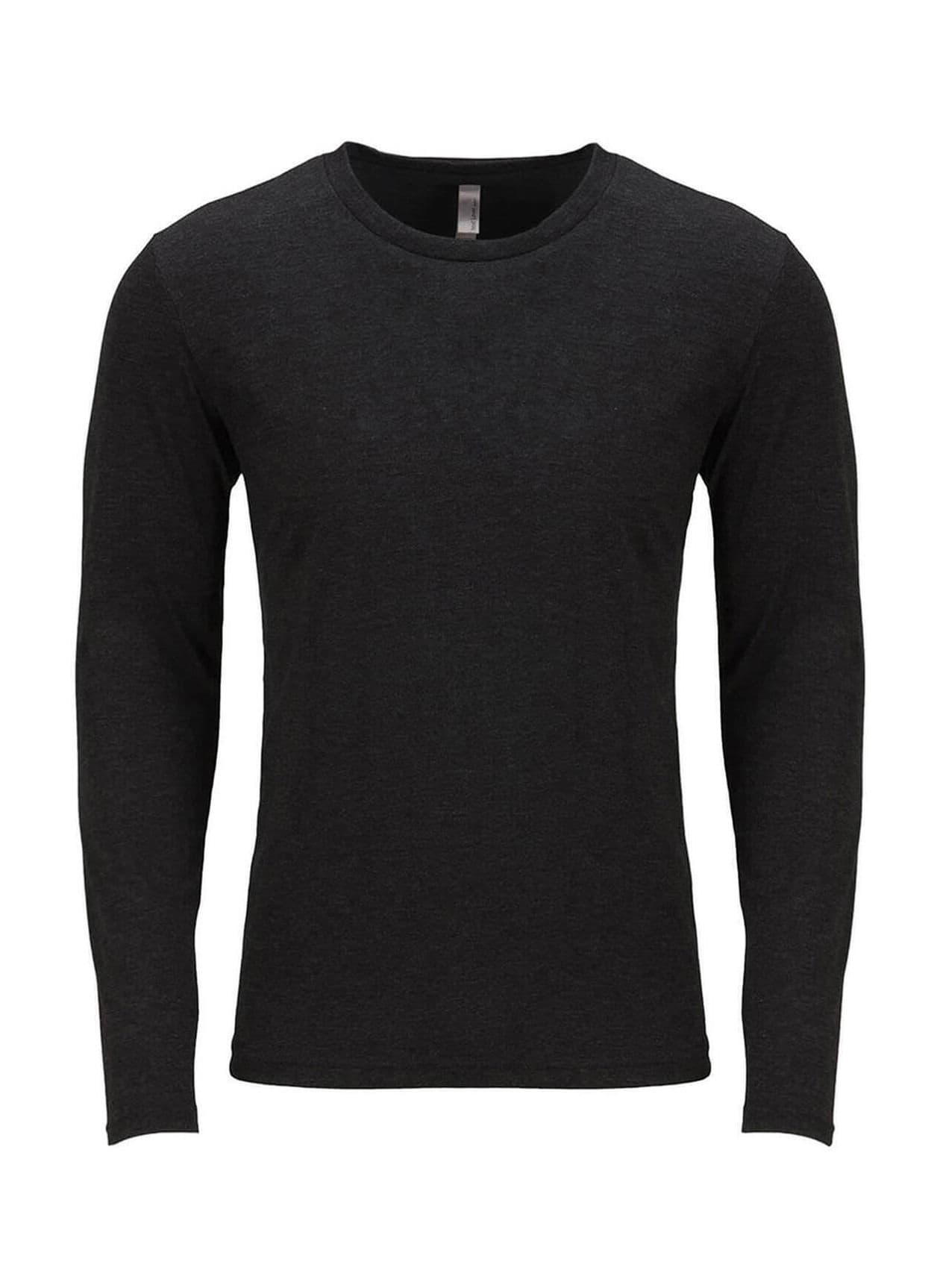 Next Level Men's Triblend Long-Sleeve Crew T-Shirt - Black LG