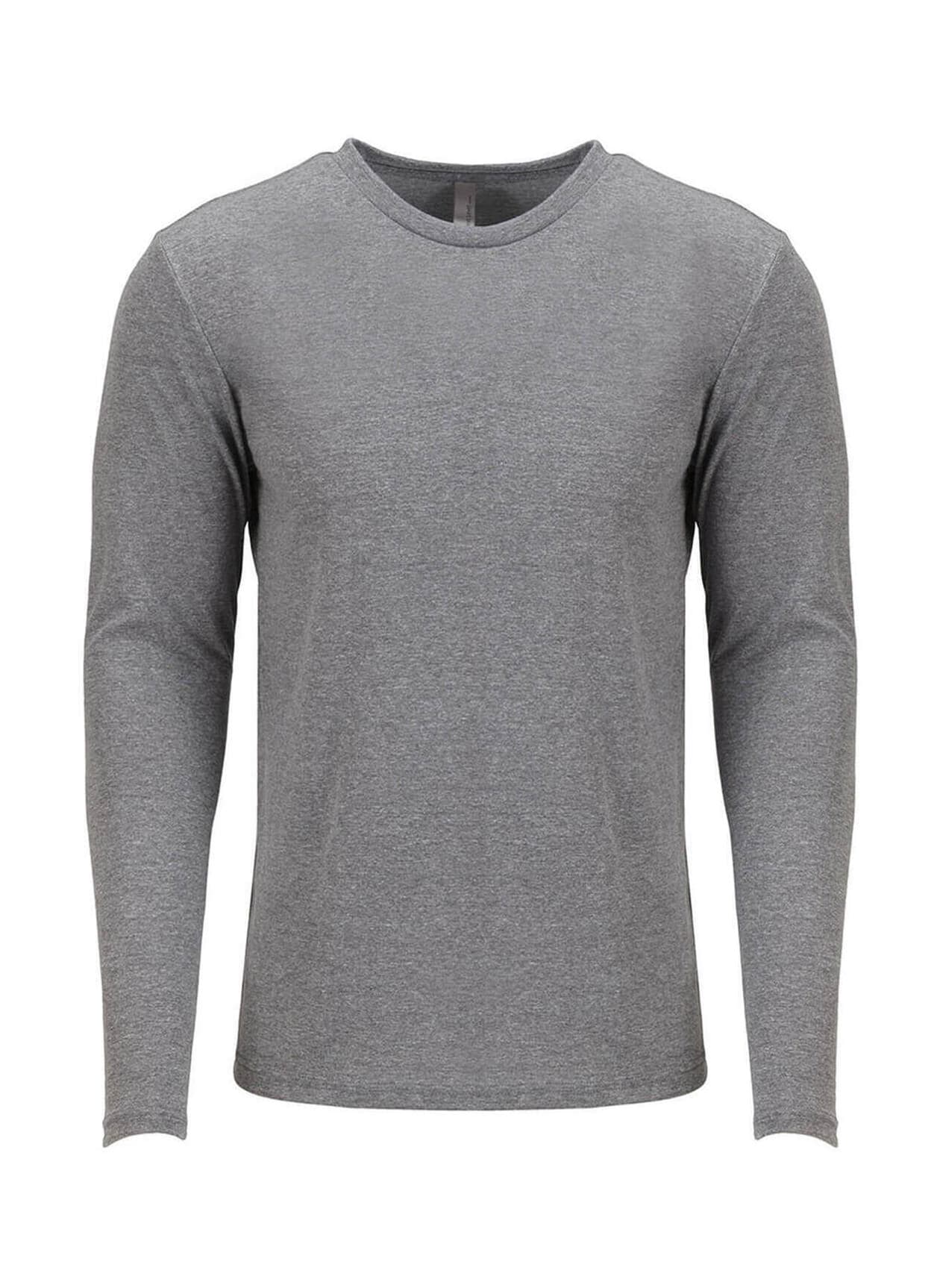 Next Level Men's Triblend Long-Sleeve Crew T-Shirt - Dark Grey LG