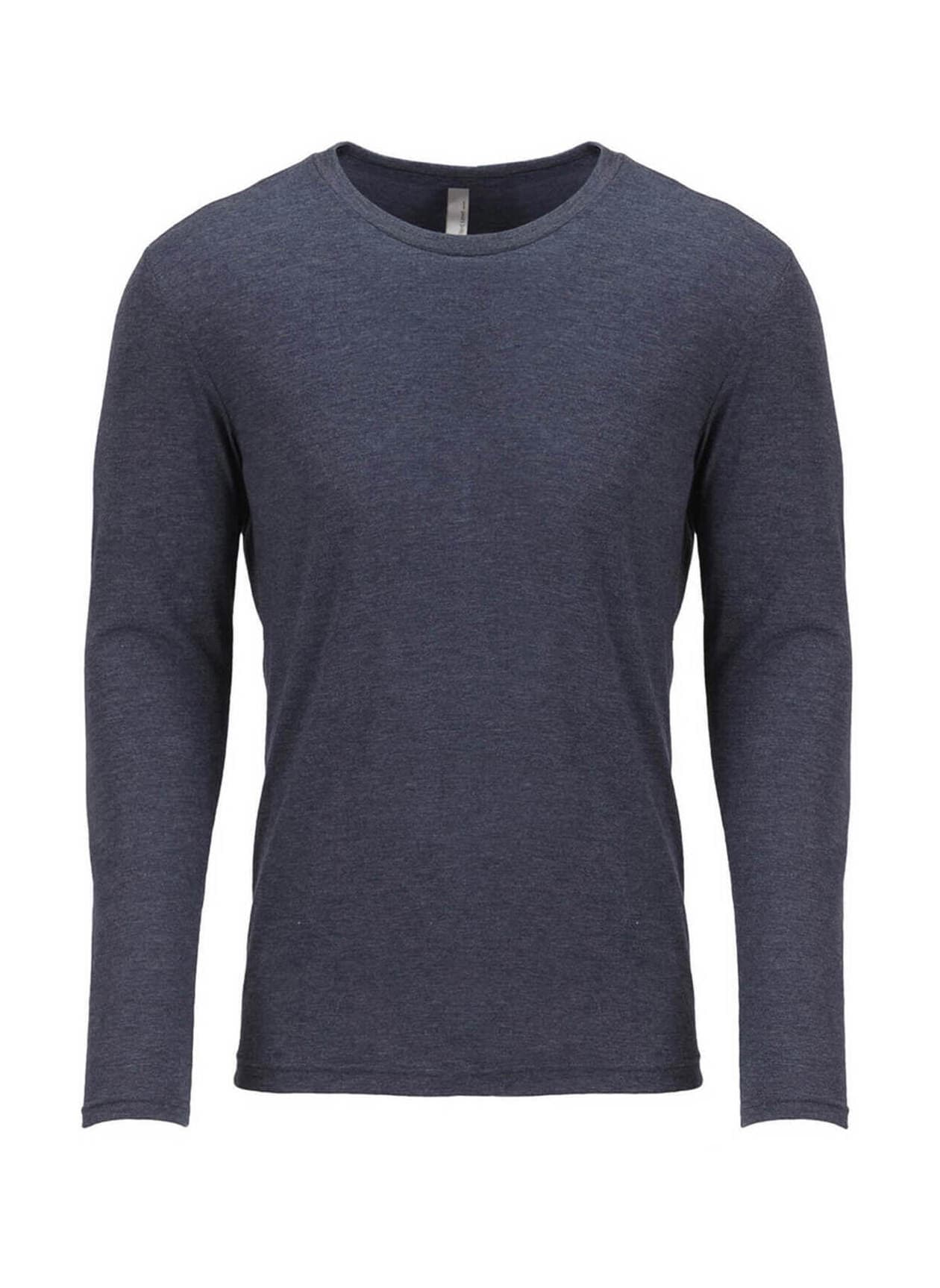 Next Level Men's Triblend Long-Sleeve Crew T-Shirt - Navy LG