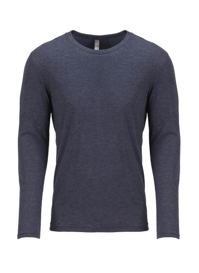 Next Level Men's Triblend Long-Sleeve Crew T-Shirt - Navy LG