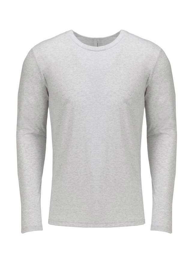 Next Level Men's Triblend Long-Sleeve Crew T-Shirt - White LG