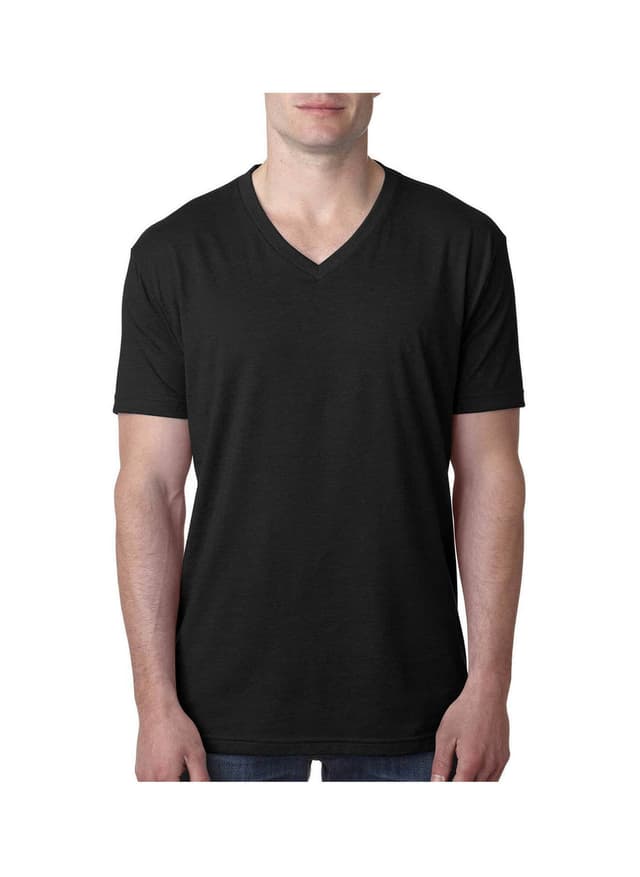Next Level Men's CVC V-Neck T-Shirt - Black LG