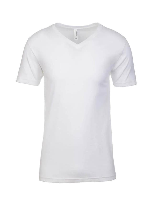 Next Level Men's CVC V-Neck T-Shirt - White LG