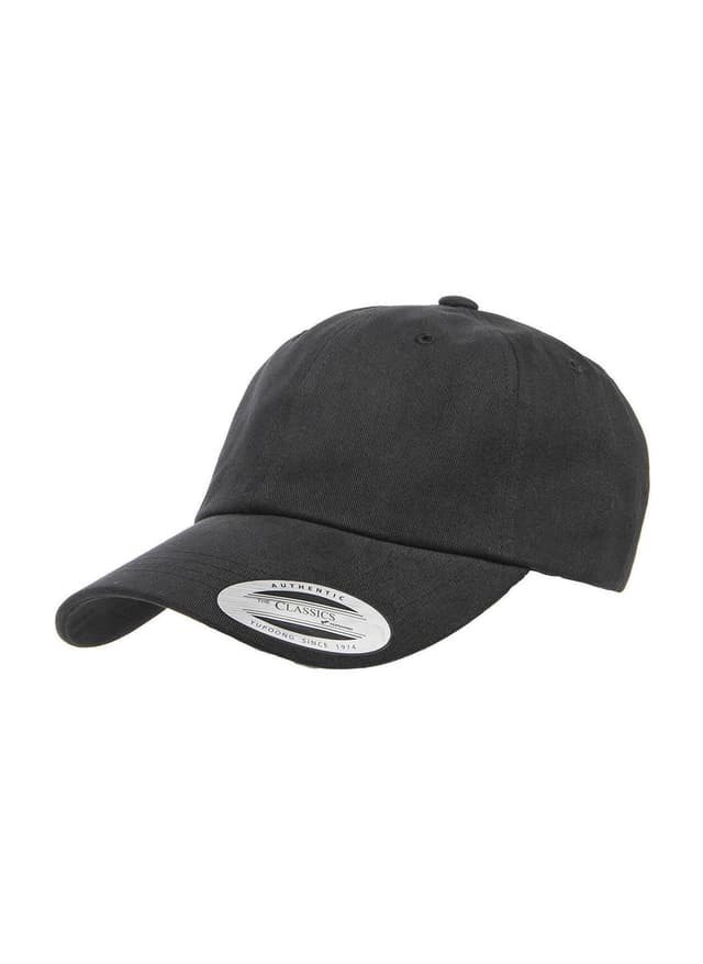 Yupoong Peached Cotton Twill Dad Hat - Black MISC