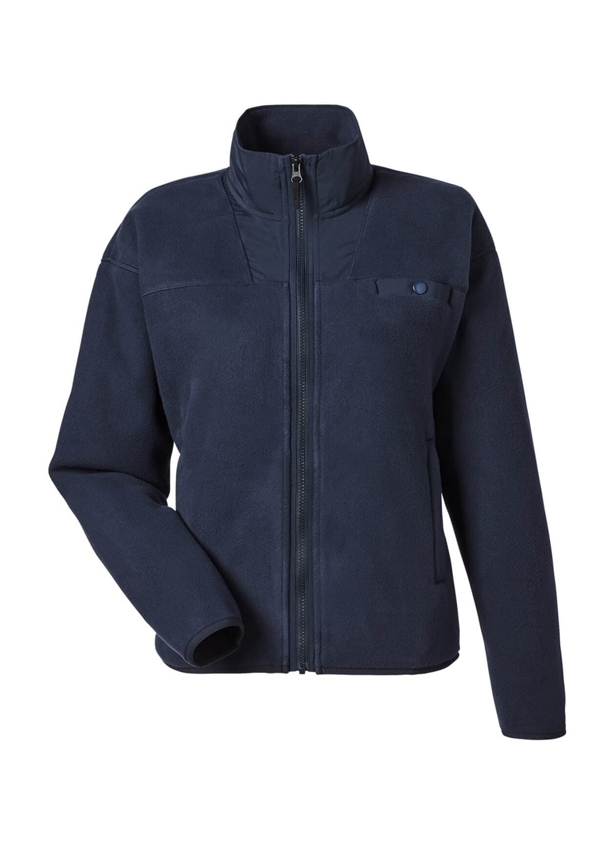 Puma Women's Charley Fleece Full-Zip Sweatshirt - Navy LG