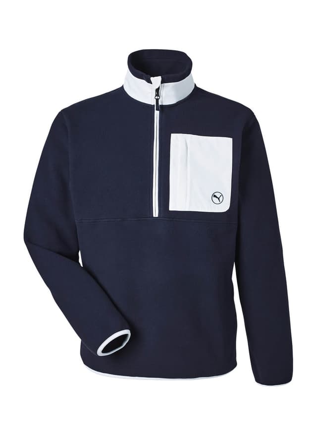 Puma Men's Fleece Quarter-Zip - Navy 3XL