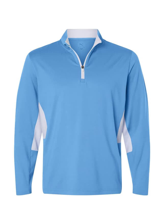 Puma Men's Pure 2.0 Quarter-Zip - Team Light Blue / White Glow 3XL