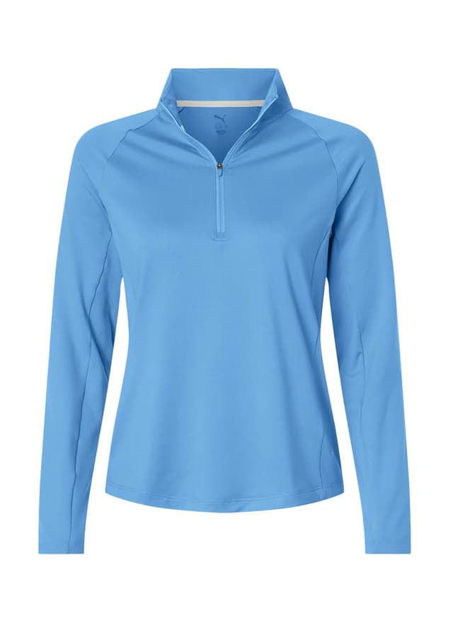 PUMA Women's Pure 2.0 Quarter-Zip - Cyan LG