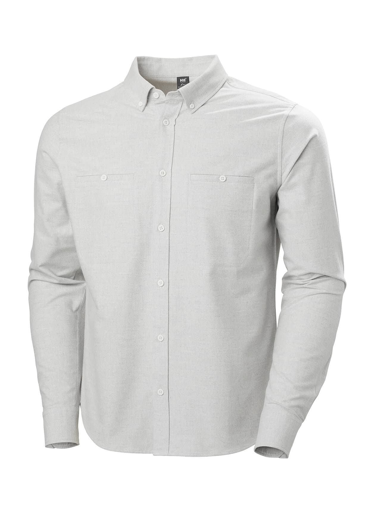 Helly Hansen Men's F2F Cotton Flannel Shirt - Light Grey LG