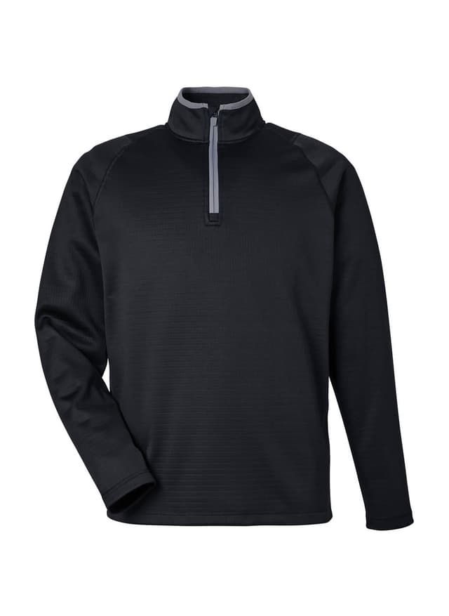 Puma Men's Waffle Fleece Quarter-Zip - Black 3XL