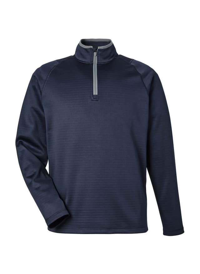 Puma Men's Waffle Fleece Quarter-Zip - Navy 3XL