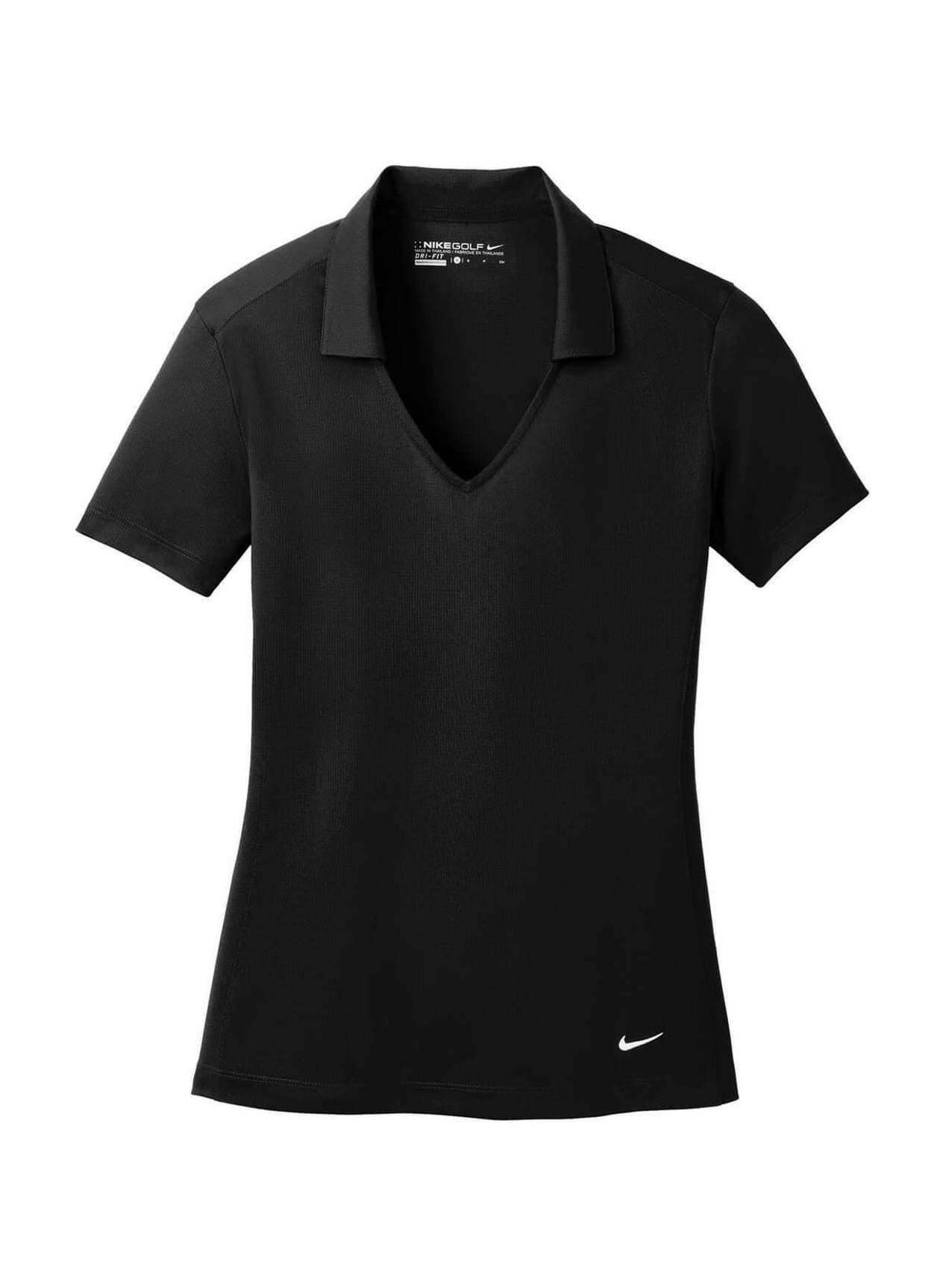 Nike Women's Dri-FIT Vertical Mesh Polo - Black LG