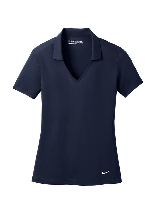 Nike Women's Dri-FIT Vertical Mesh Polo - Marine (NVY) LG