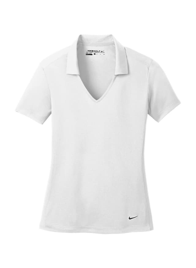 Nike Women's Dri-FIT Vertical Mesh Polo - White LG