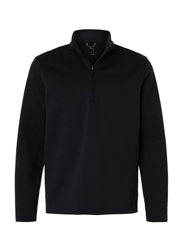 Puma Men's Pebble Quarter-Zip Pullover - Black 3XL