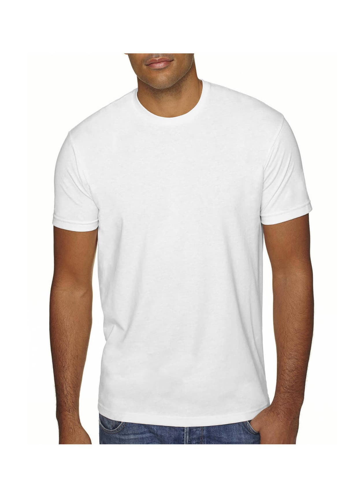 Next Level Men's Sueded Crew T-Shirt - White 3XL